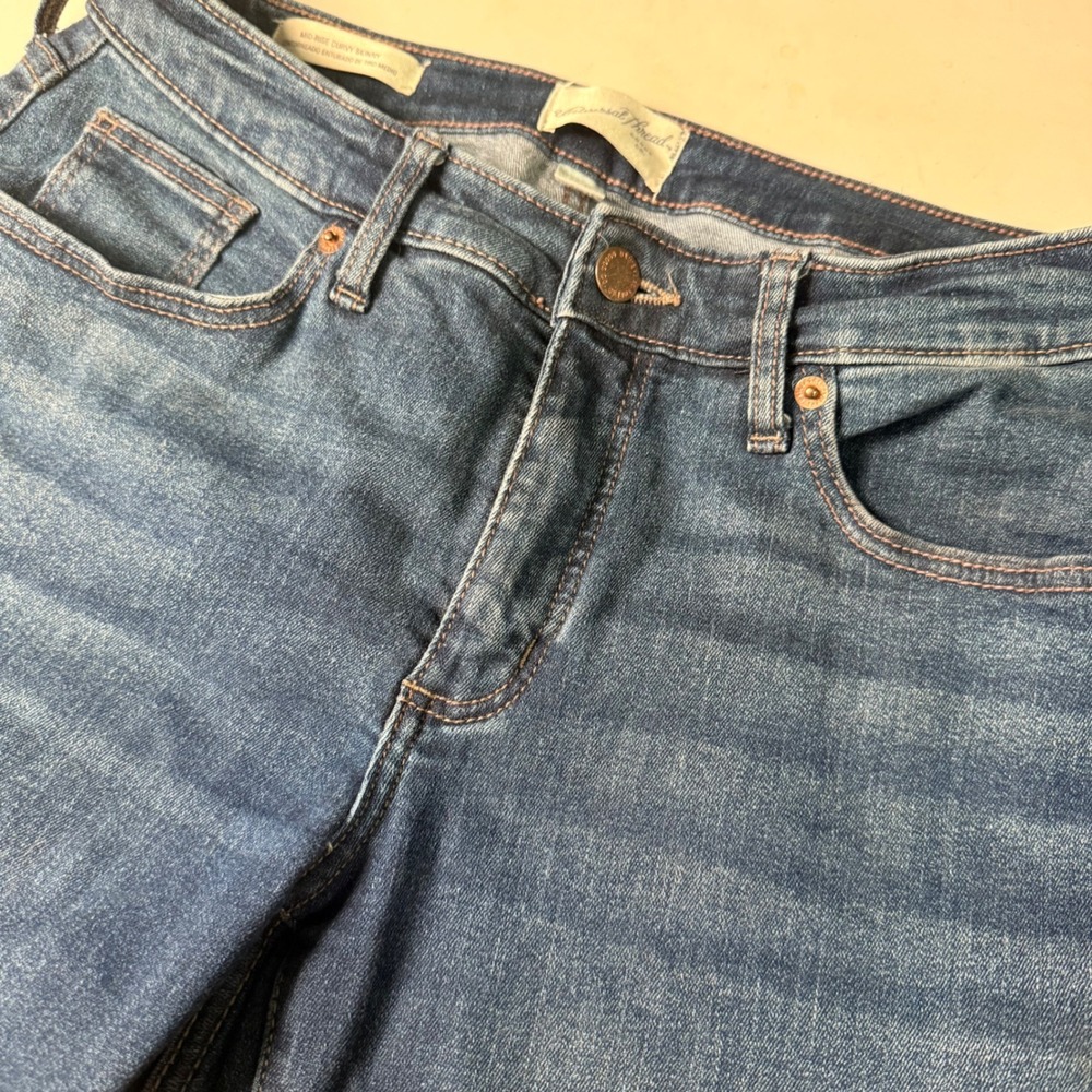 Universal Thread Womens Mid Rise Curvy Skinny Jeans Blue Dark Wash 8/29S Stretch